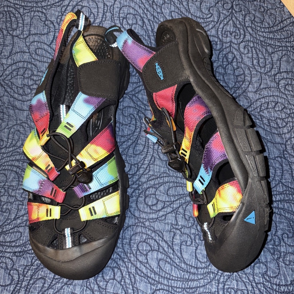 Keen Newport Retro Sandal Men's 14 Multi Tie Dye Hiking Outdoor Trail Water Shoe